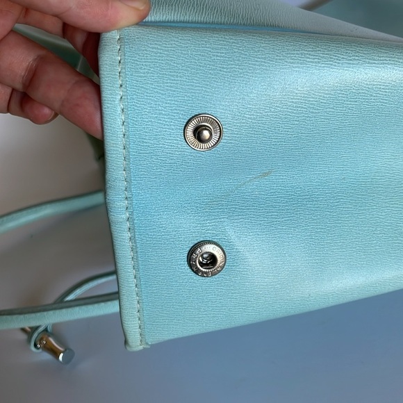 Longchamp aqua blue leather handbag - Picture 5 of 6